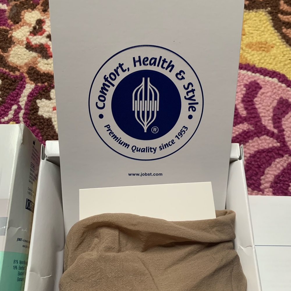 Silky Beige Size Small Compression Stockings - image 7